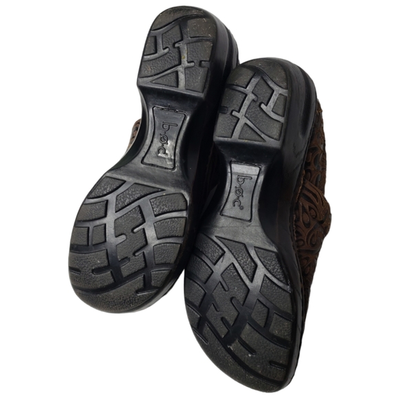 BOC Tooled Leather Paisley Farm Cottage Gorp Western Teacher Nurse Vet Size 9.5 - Picture 5 of 10